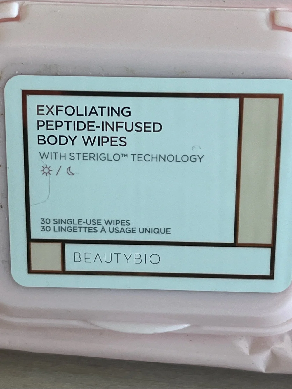 Beauty Bio Exfoliating Peptide-Infused Body Wipes - 30 wipes